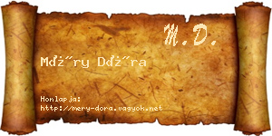 Méry Dóra névjegykártya